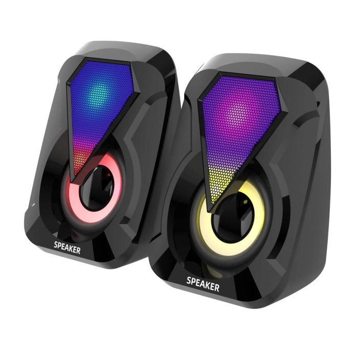Rgb Led Işıklı Usb Kablolu Bilgisayar İçin Hoparlör