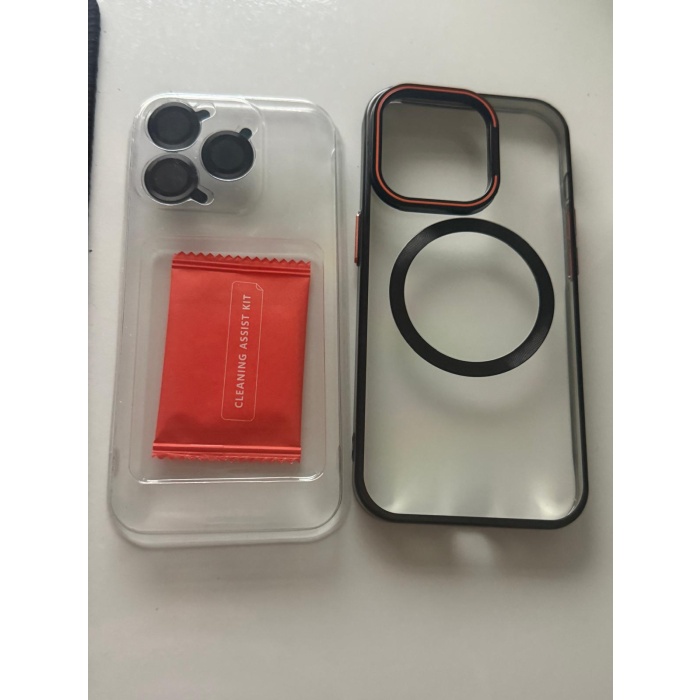 İphone 14 Pro  Kılıf Lens Koruyucu Magsafe Ve Stant Özellikli kılıf