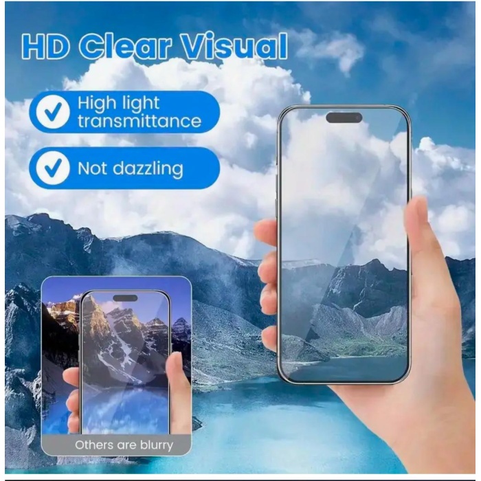 2 adet İphone 16 Pro İçin Temperli Ekran Koruyucu Film