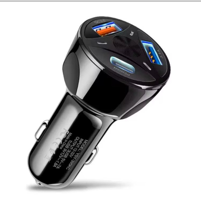 Araç Çakmaklık Şarjı 2 Usb Çıkışlı +20w Pd Şarj Hızlı Şarj Destekli 55w
