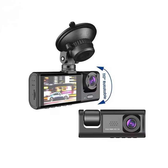 3 Kameralı 2.0”hd Ekran Araç İç - Dış Kayıt Kamerası