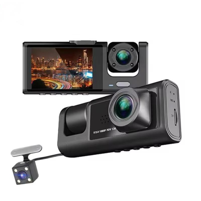 3 Kameralı 2.0”hd Ekran Araç İç - Dış Kayıt Kamerası