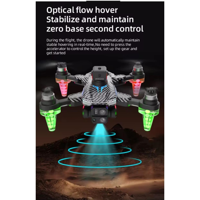Yeni C19S Çift Kameralı Led Işıklı Çantalı Drone