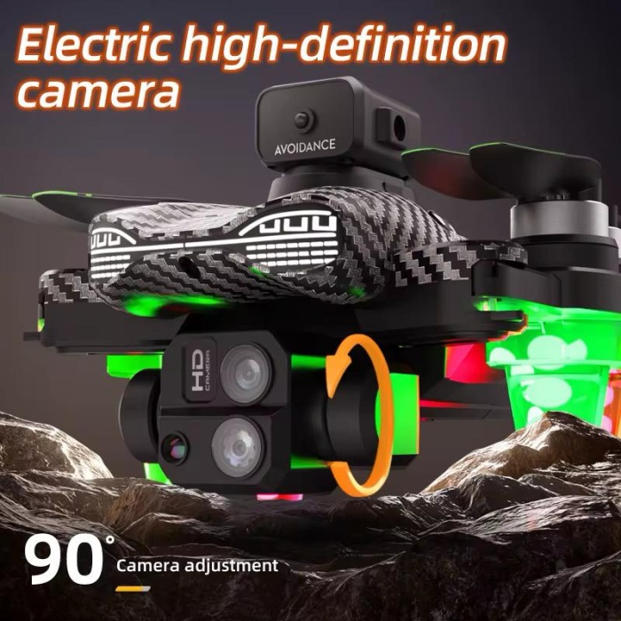 Yeni C19S Çift Kameralı Led Işıklı Çantalı Drone