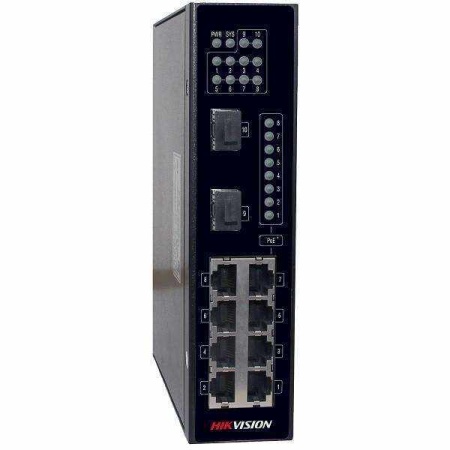 Hikvision NEI-ST258P2X 8x Gigabit PoE 2x SFP Endüstriyel Switch