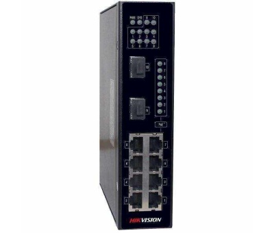 Hikvision NEI-ST258P2X 8x Gigabit PoE 2x SFP Endüstriyel Switch