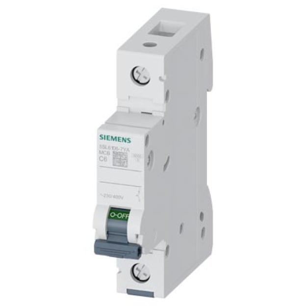 5SL6106-7YA Miniature circuit breaker 230/400 V 6kA, 1-pole, C,