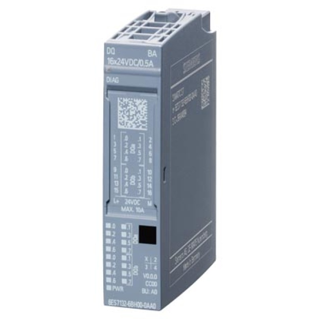 6ES7132-6BH00-0AA0 SIMATIC ET 200SP, digital output module, DQ 16x 24VDC/0.5A