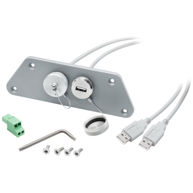 6AV7674-0LX01-0AA0 2-port USB interface set RAL9023 (gray), with USB 2.0