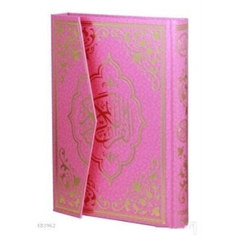 Kuran-ı Kerim Gökkuşağı Renkli Pembe Cilt (Mühürlü)