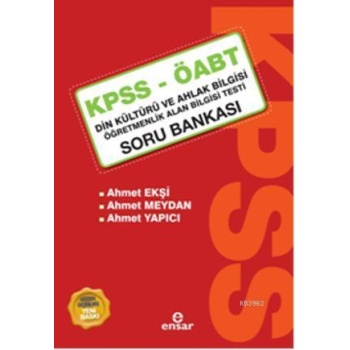 Kpss-Öabt Soru Bankası Din Kültürü ve Ahlak Bilgisi; Öğretmenlik Alan Bilgisi Testi Soru Bankası