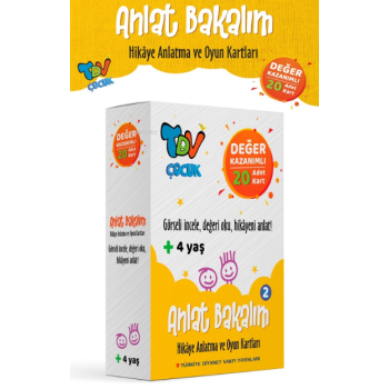 Anlat Bakalım 2 ;Hikaye Anlatma ve Oyun Kartları Değer Kazanımlı 20 Kart