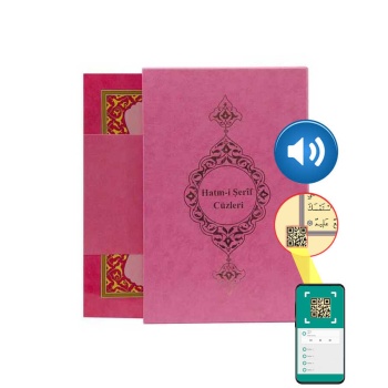 Orta Boy 30 Cüz Kuran-ı Kerim (Pembe, Karton Ciltli, Kutulu)