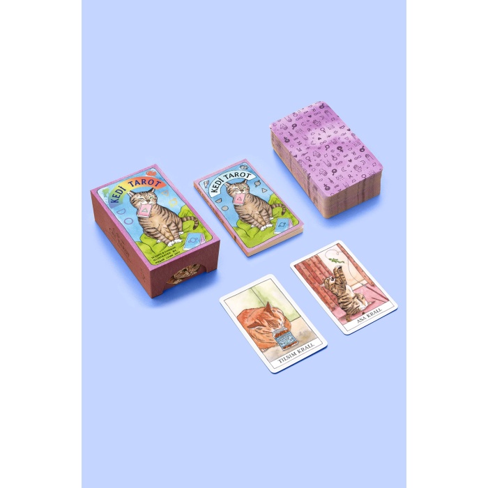 Kedi Tarot (Cat Tarot) 78 Tarot Kartı ve Rehber Kitap