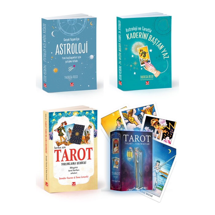 Astroloji ve Tarot Seti / 3 Kitap + 78 Kart Tarot Destesi