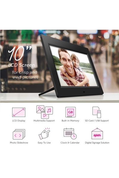 Dijital Fotoğraf Çerçevesi Video Oynatma + Mp3 (10 inç Lcd Ekran)