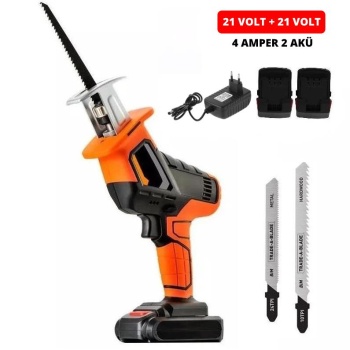 Gardenpro Lityum Akülü Pistonlu Tilki Kuyruğu Testere Ahşap / Metal / Plastik Kesme 21 V