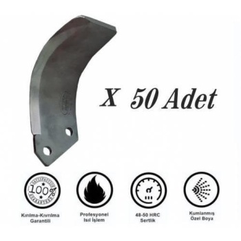 Ekstra Çelik C Tipi Rotovatör Bıçağı 7 mm 50 Adet-Hisarlar Uyumlu