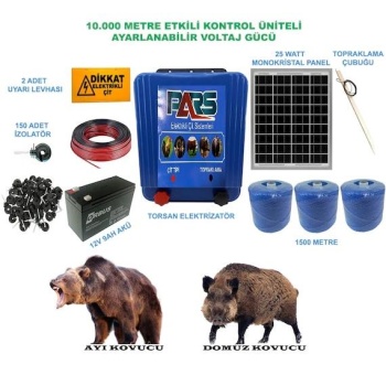 Pars Elektrikli Çit Ayı-Domuz Kovucu Mini Set 1500