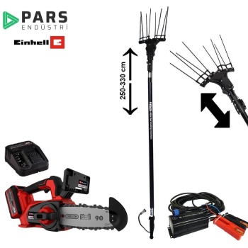 Pars Olive Premium Akülü Zeytin Hasat Makinası + Einhell Akülü Budama Testeresi