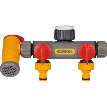 Hozelock 2250H Çift Yönlü Musluklu Vanalı Musluk Bağlantısı 1/2-1