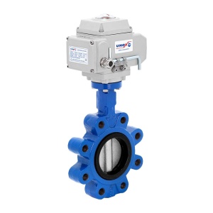Unox Lug Tip 24V DC Elektrik Aktüatörlü Kelebek Vana