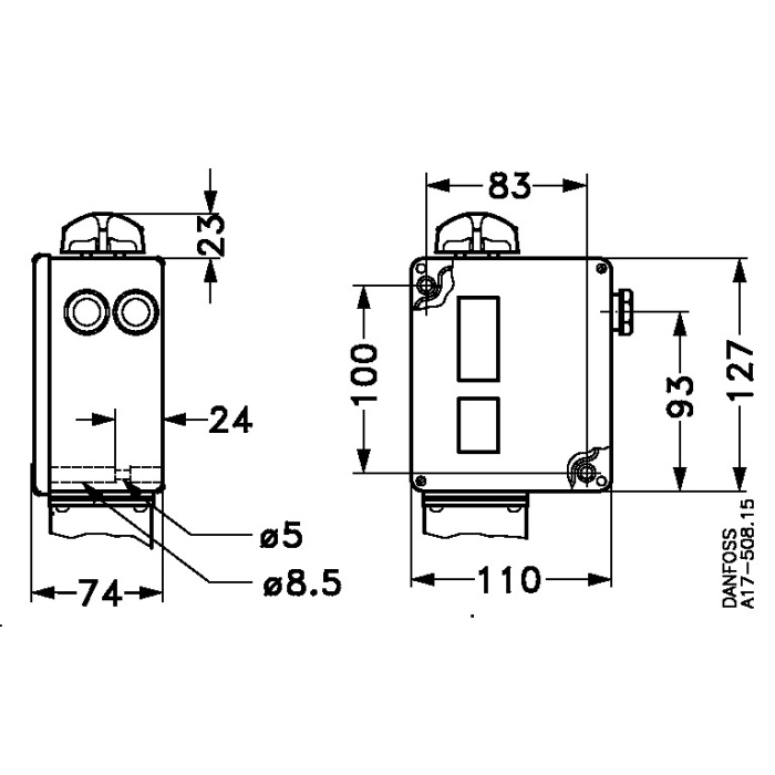 Danfoss RT110 0,2-3 Bar Prosestat