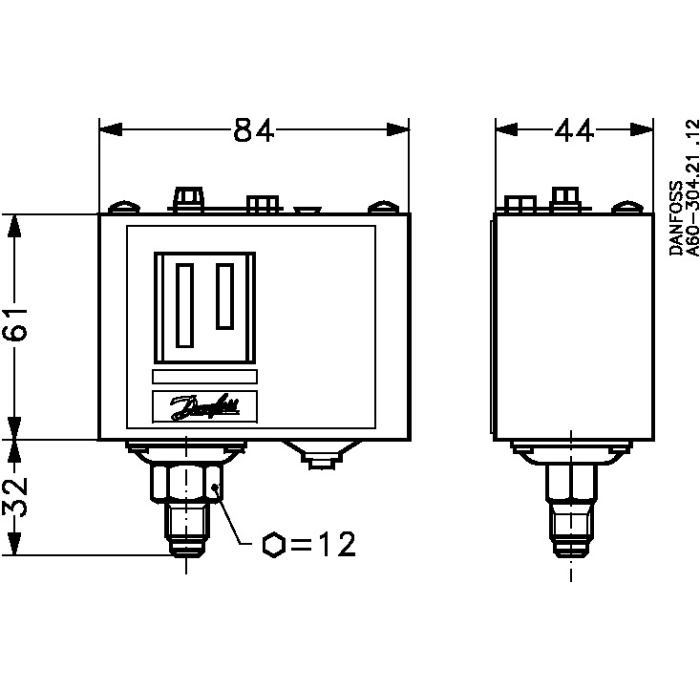 Danfoss KP1 Basınç Prosestat -0,2-7,5bar