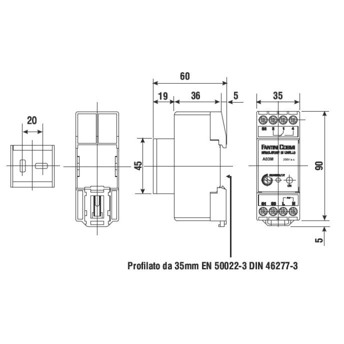 A04M Fantini Cosmi (Manuel) Elektronik Kontakt Kutusu