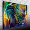 Dekoratif Renkli Hologram İnsan Silueti Kanvas Tablo 50 x 70