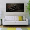 Siyah Naked  Spor Motosiklet Kanvas Tablo 60 x 120