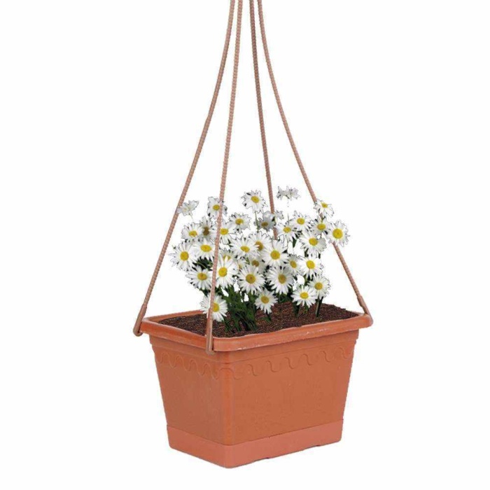 Makrome Balkon Saksı, Papatya Askılı Saksı (No:0)