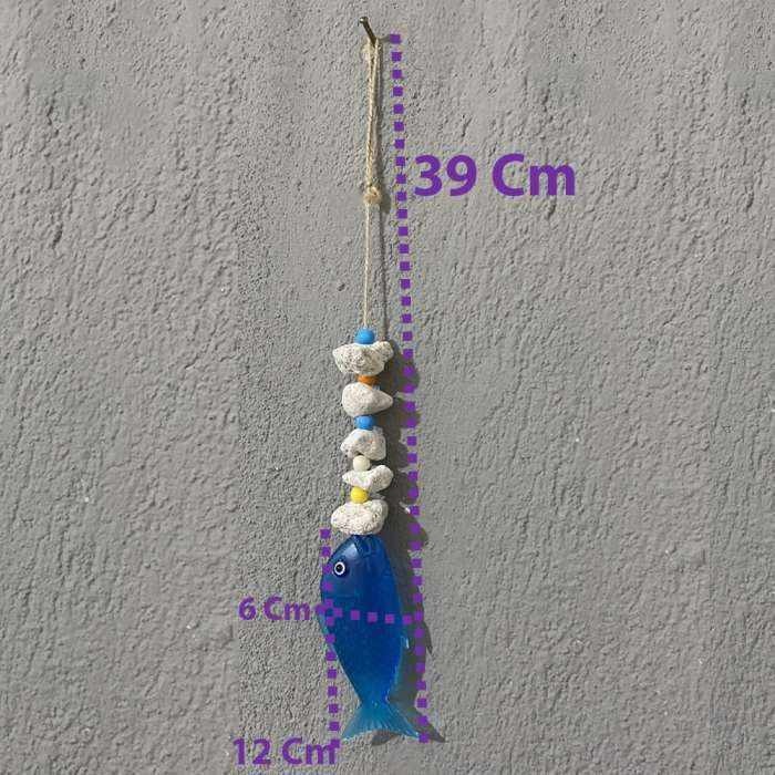 Balık Duvar Süsü, Doğal Taşlı Balık Balkon Süsü