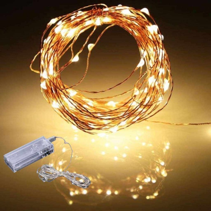 Peri Led Işık, Gün Işığı 50li Led Tel Dekorasyon Aydınlatma (5 Metre)