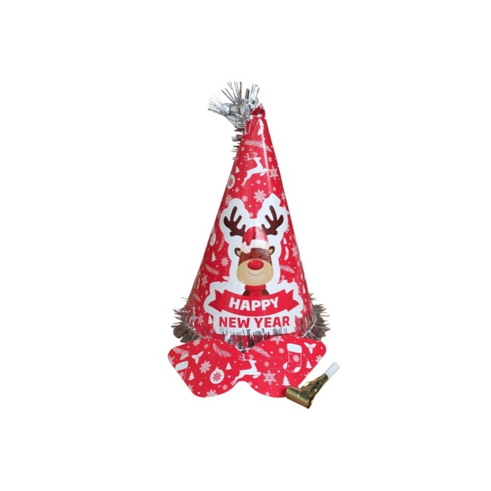 Lüks Yılbaşı 3Lü Kotyon Set Kukuleta, Maske, Yılan Düdük