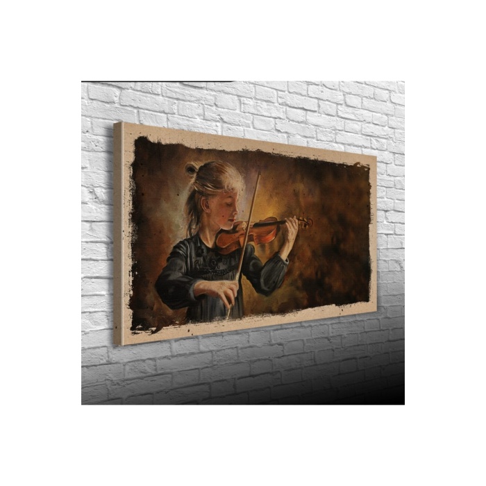 Kemancı Kız Canvas Tablo (60x120)