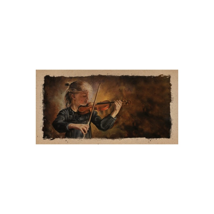 Kemancı Kız Canvas Tablo (60x120)