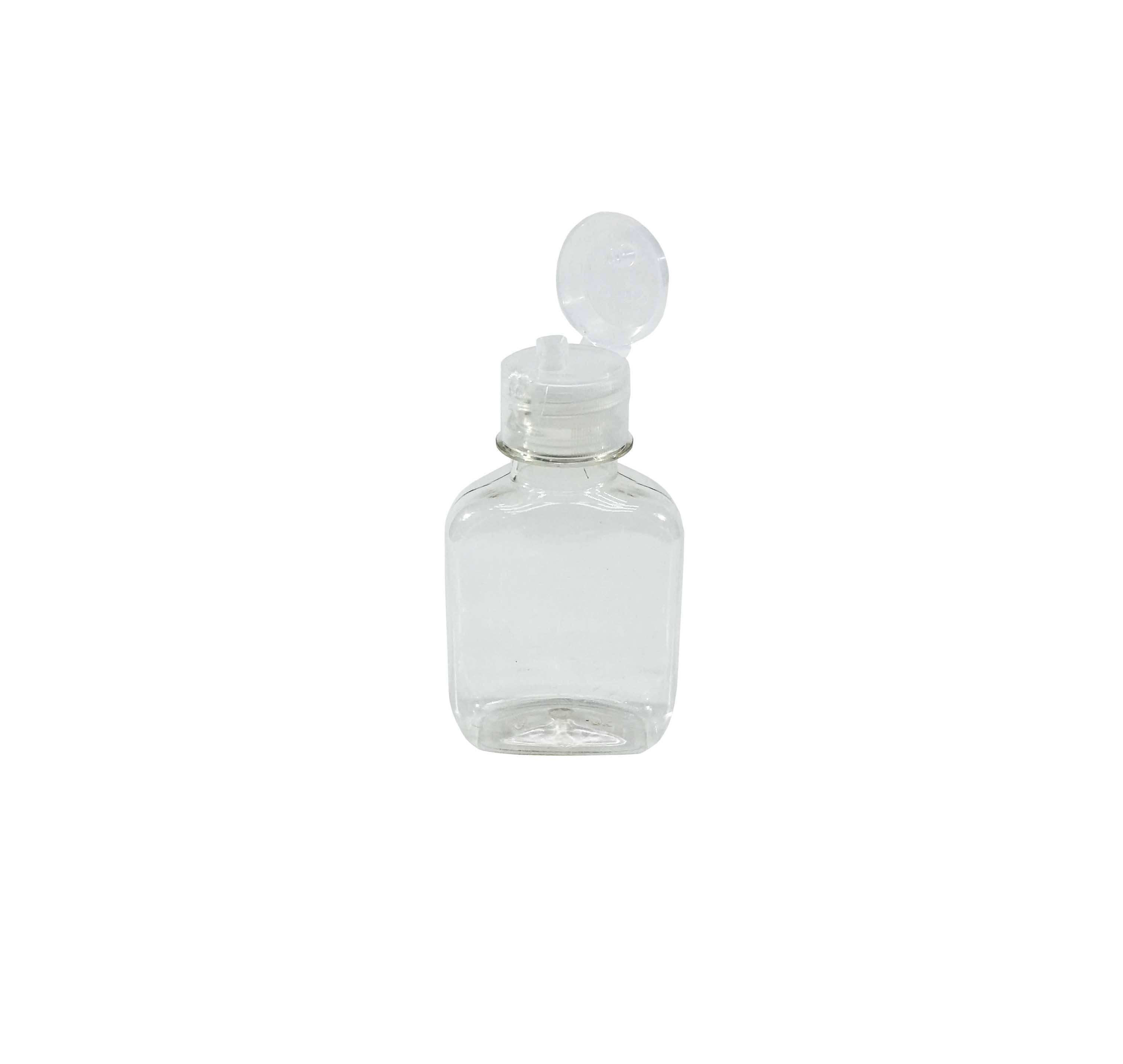 100 Adet Boş Flip Top Kapaklı Kolonya - Dezenfektan Şişesi 50 Ml