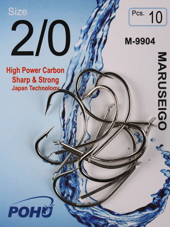 Pohu M-9904 2/0 Numara 10'lu Paket Olta Iğnesi