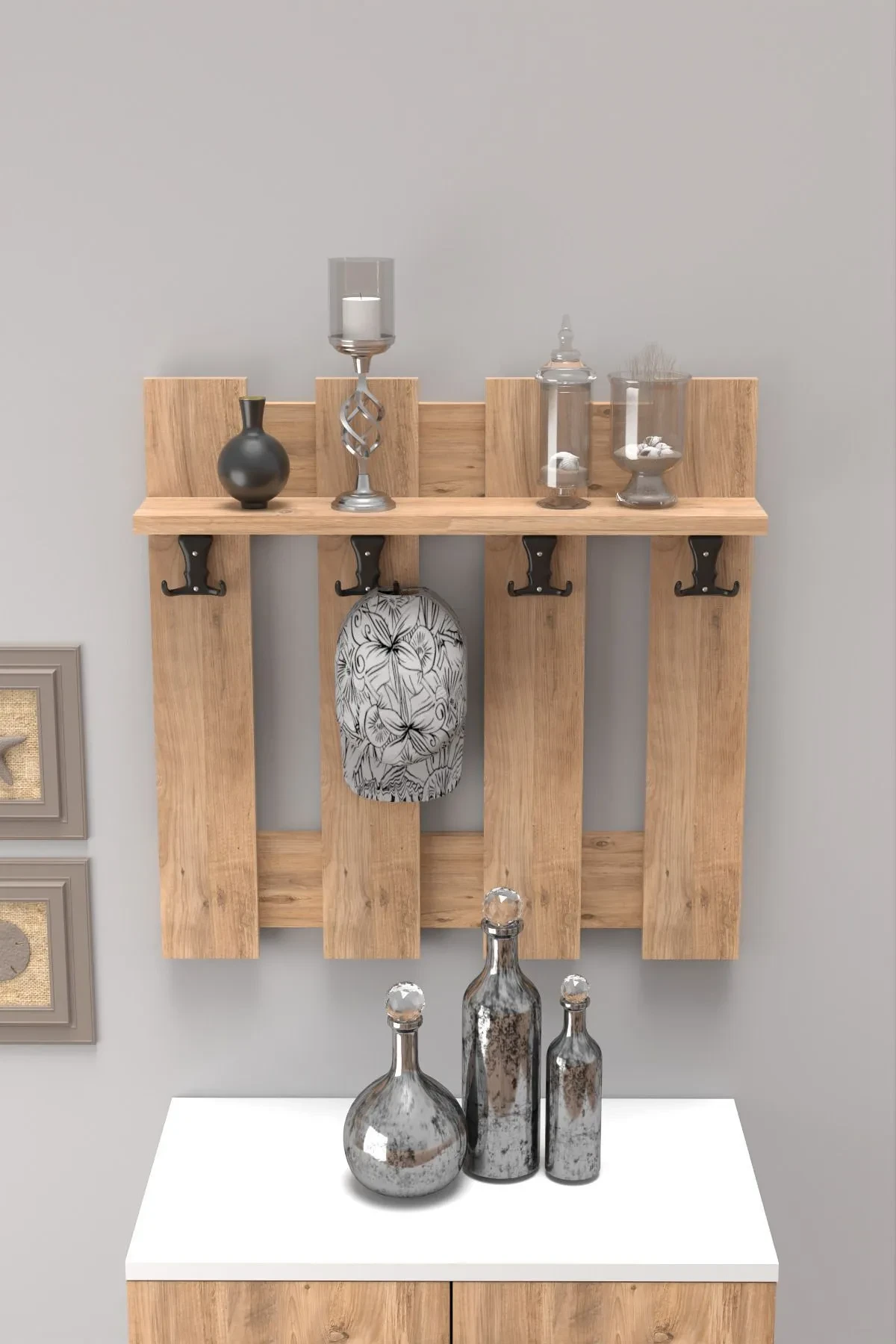 Çit Duvar Askılığı Portmanto Atlantik Çam