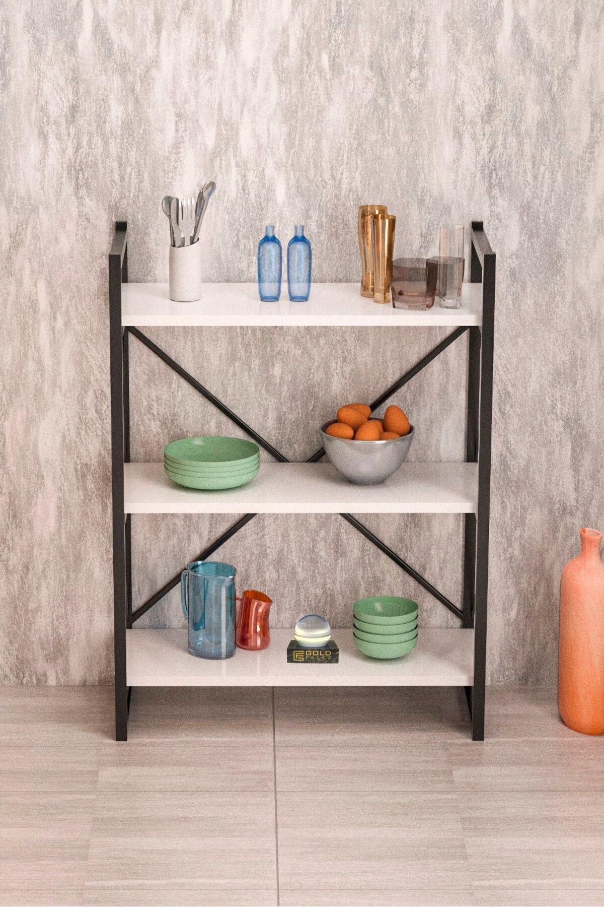 AYAKKABILIK 3 RAFLI BEYAZ