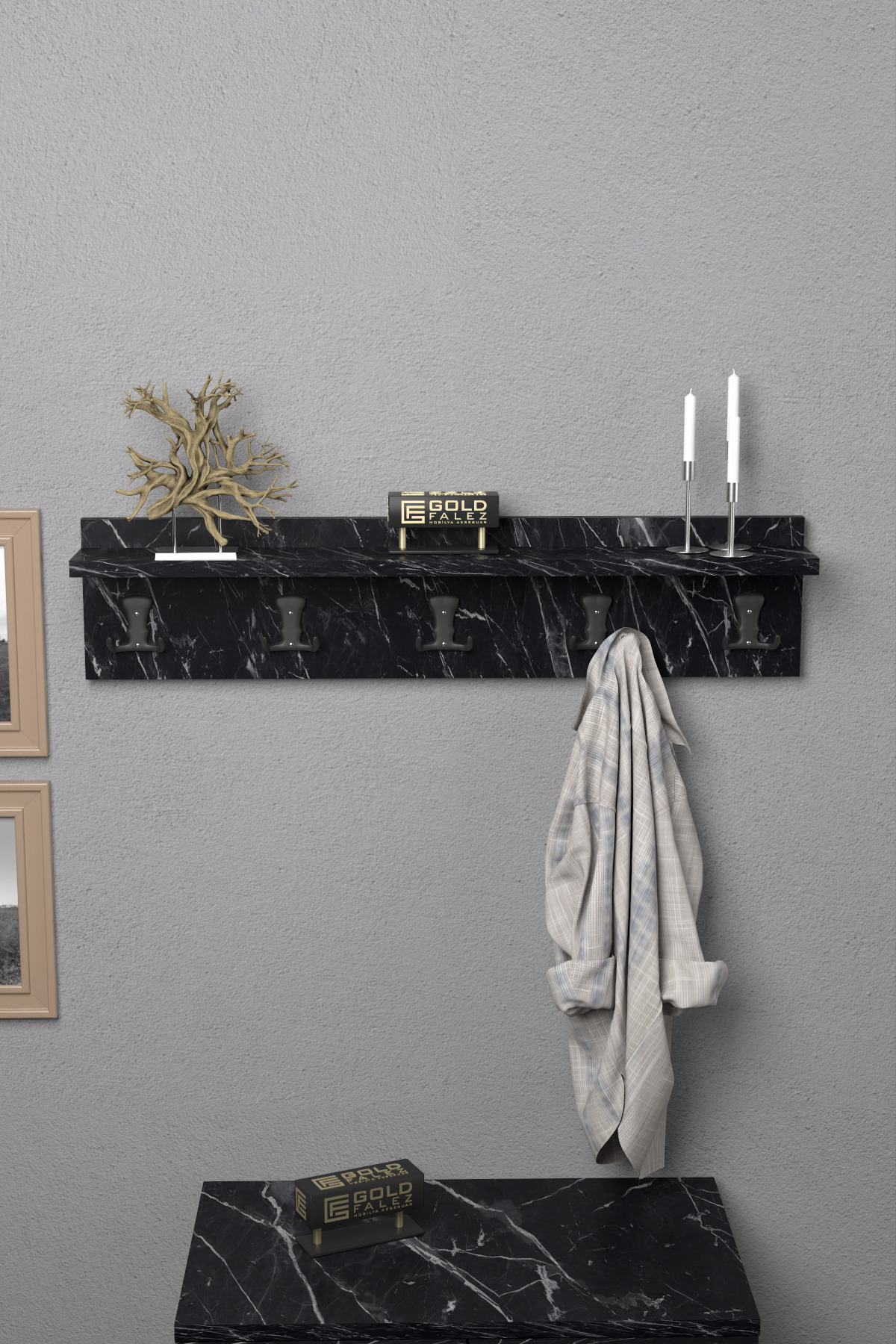 Askılık Duvar Elbise Askılığı Portmanto 80 Cm Bendir Düz