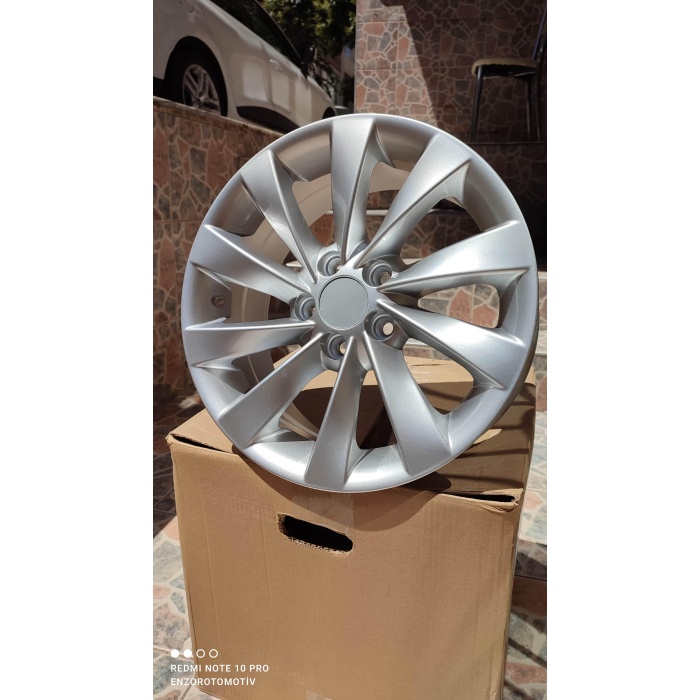 Volkswagen Uyumlu İnterlagos Golf Seat Scirocco Jetta Jant W015 6.5X15 5X112 Et-35 57.1 Silver jant