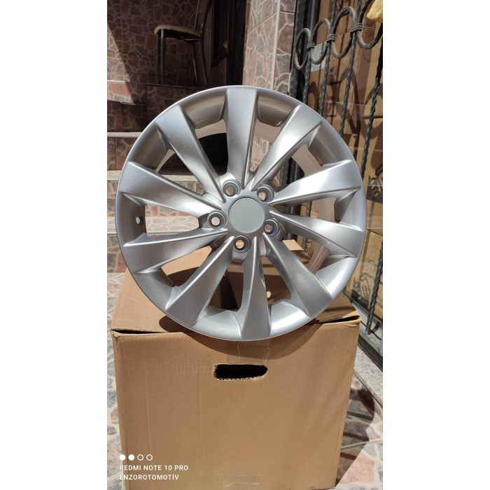 Volkswagen Uyumlu İnterlagos Golf Seat Scirocco Jetta Jant W015 6.5X15 5X100 Et-35 57.1 Silver jant