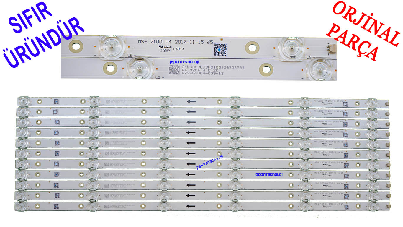 AWOX, K6500, K6500RST/4K/S, K6500RST, LED BAR, PANEL LEDLERİ, BACKLIGHT , MS-L2100 V4 2017-11-15 65, TELEFOX, TFS65165 NY, LED BAR