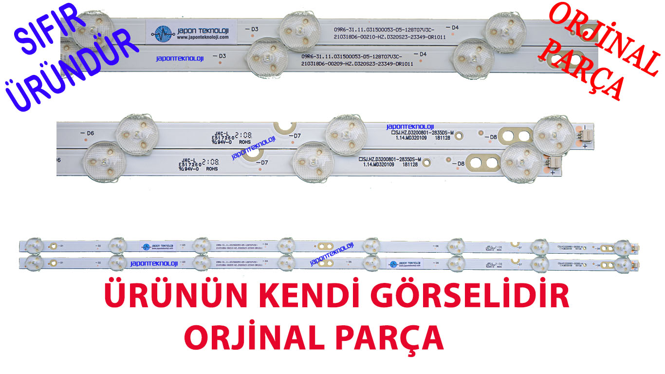 AWOX, 3282, AWX3282, LED BAR, BACKLIGHT, SJ.HZ.D3200801-2835-M, DLED32HD2X8,, KJ32D08-ZC21F-05 , PN:303KJ320038,