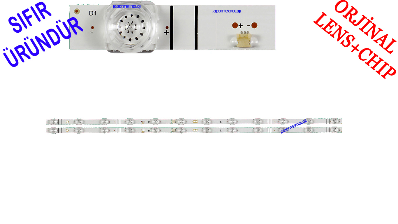 AWOX, B224300, LED BAR, BACKLIGHT, PANEL LEDLERİ, CRH-BX43X13030120202BREV1.2, CRH-BX43X13030120202BREV