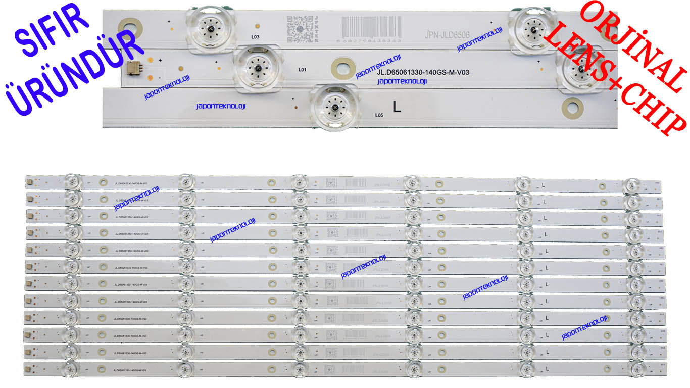 AWOX, B206500S, B206500, LED BAR, BACKLIGHT, JL.D65061330-140GS-M_V03, AWOX, B206500S, PANEL LEDLERİ