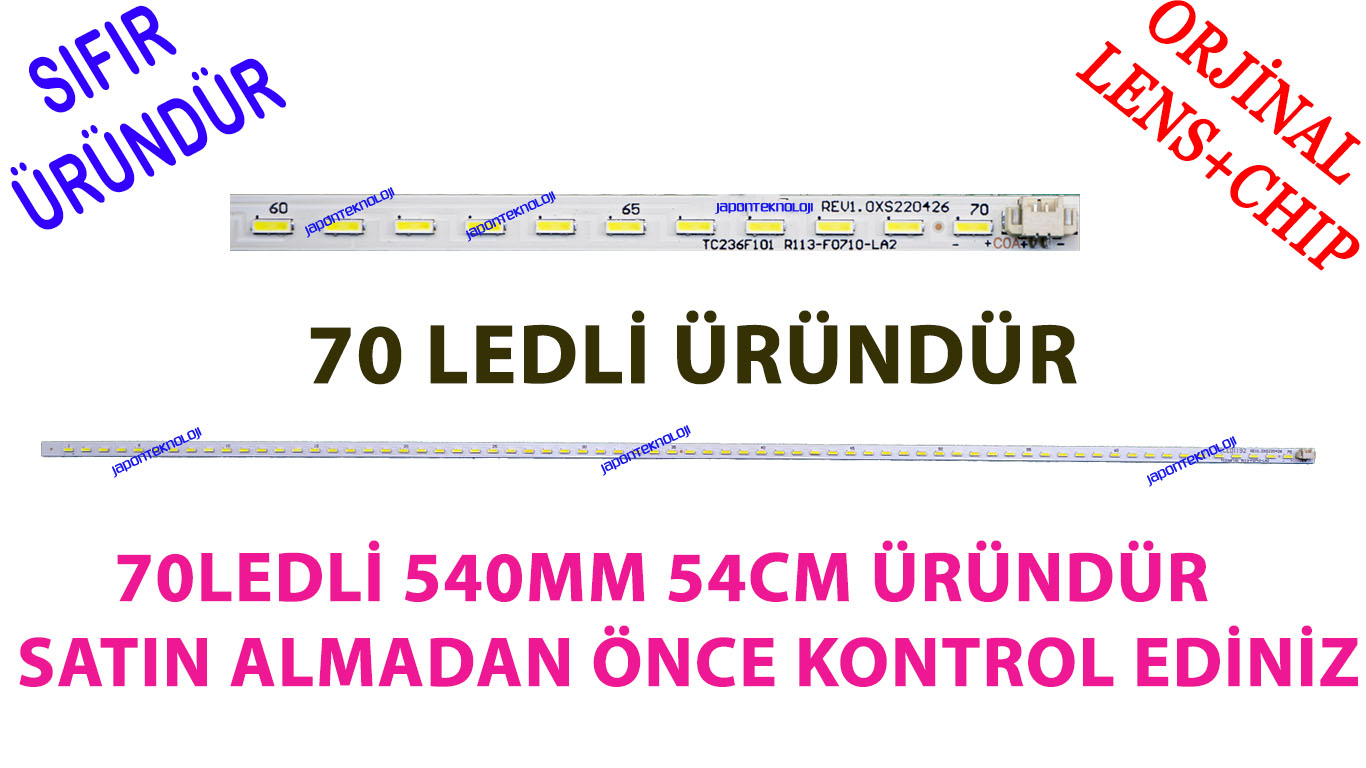 TC236F101-R113-F0710N-LA4, VESTEL, 24VF3035, 24VF3021, REGAL, LE24F3000, 24F4000, PHILIPS, 24PFL2908H/12, LED BAR, SEG, LE24SAT115F, 22911F, LED BAR, BACKLIGHT, 70LEDLİ