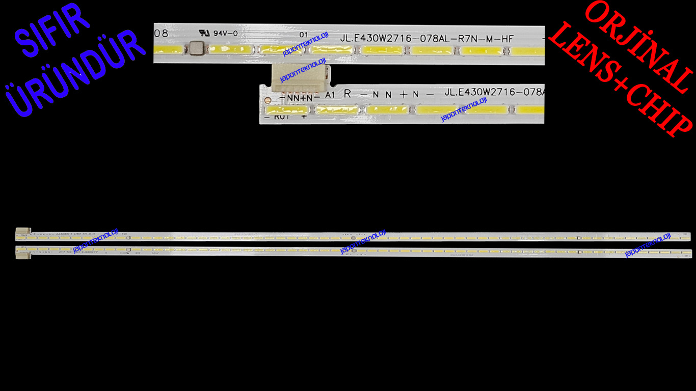 VESTEL, 43FD7500, TECHWOOD 43TWS217, LED BAR, JL.E430W2716-078AL-R7N-M-HF JL.E430W2716-078AR-R7N-M-HF, BACKLIGHT, PANEL LEDLERİ